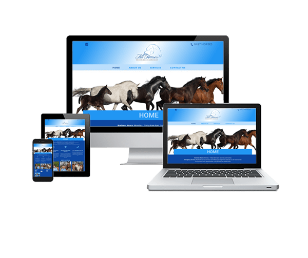 All Horses Vet responsive web design