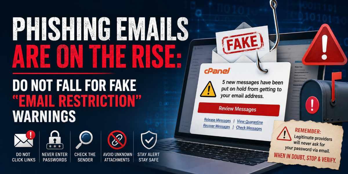 Phishing Emails Are On The Rise: Do Not Fall For Fake "Email Restriction" Warnings