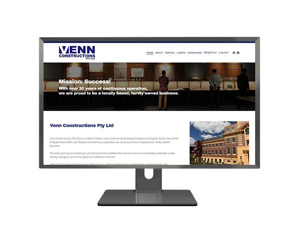Venn Constructions Website Design