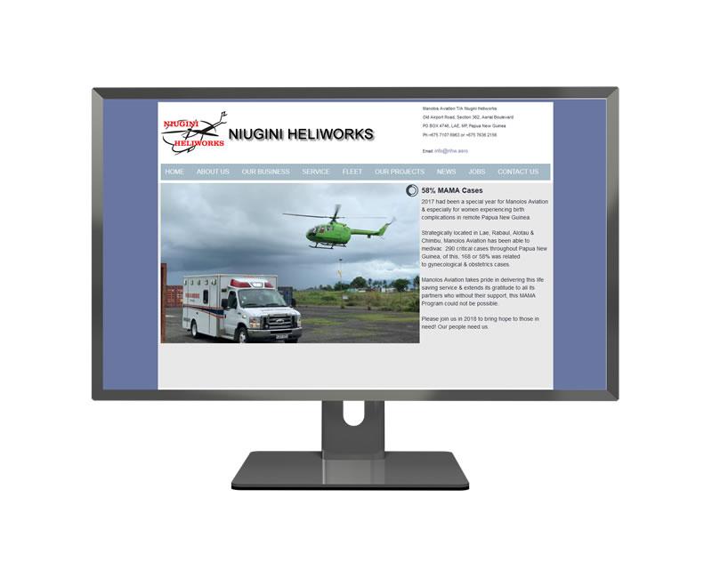 Niugini Heliworks Joomla Portfolio