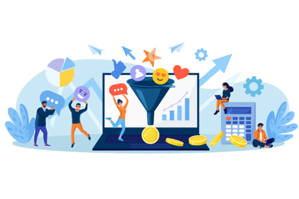 Sales funnel analysis. Digital marketing SMM