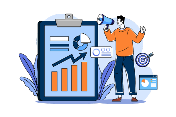 Young Man Presenting A Marketing Strategy